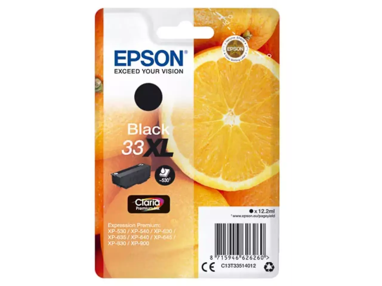 170015441345.webp C13T33514012 EPSON XP Inkt zwart HC 530 pagina's 12,2ml - Afbeelding 1