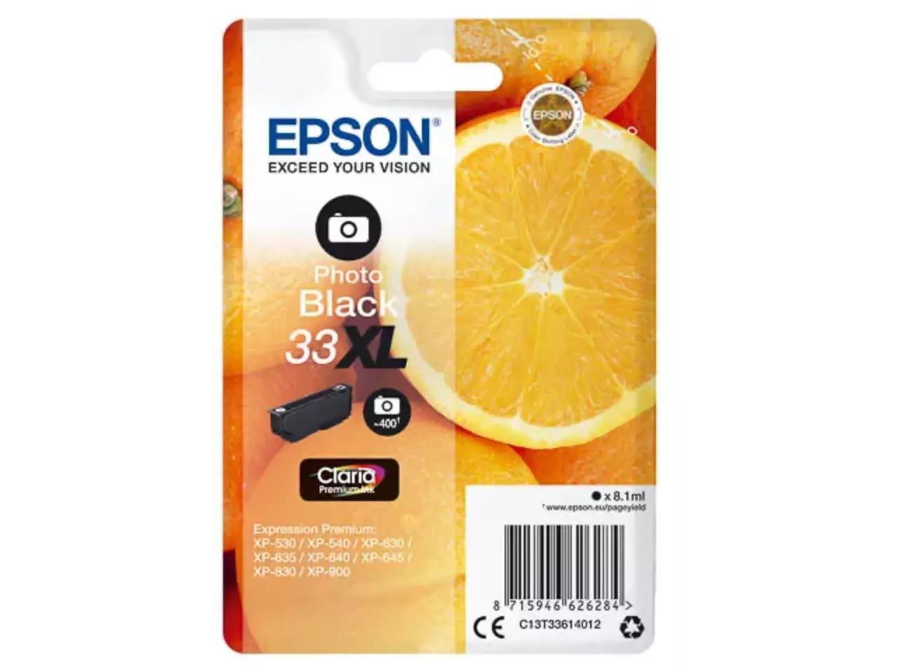 170015441347.webp C13T33614012 EPSON XP Foto-inkt foto zwart HC 400pagina's 8,1ml - Afbeelding 1