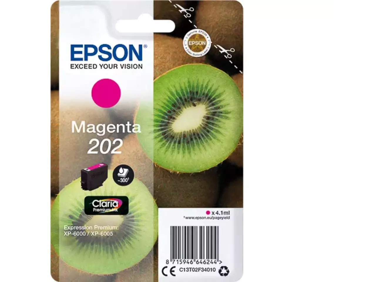 170015441401.webp C13T02F34010 EPSON XP Inkt magenta Claria Premium 300pagina's 4,1ml - Afbeelding 1