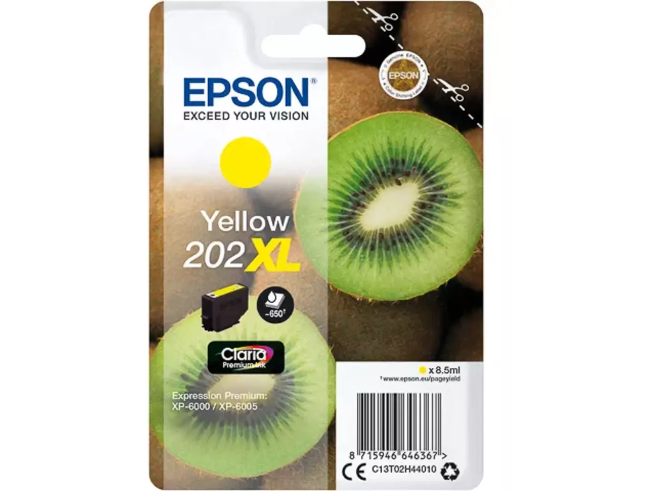 170015441408.webp C13T02H44010 EPSON XP Inkt geel HC 650 pagina's 8,5ml - Afbeelding 1