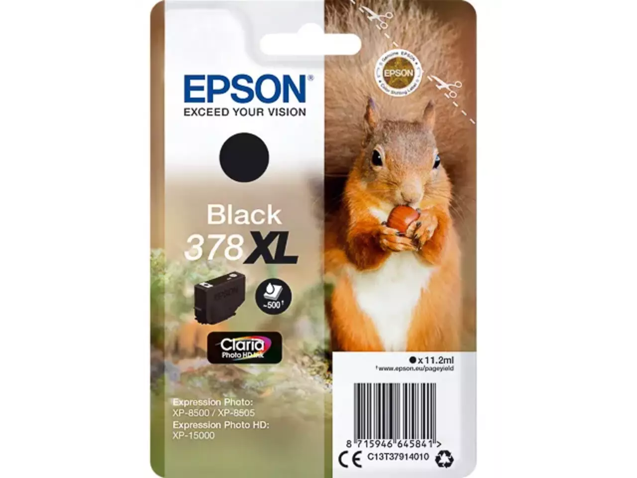 170015441417.webp C13T37914010 EPSON 378XL XP Inkt zwart HC 500pagina's 11,2ml - Afbeelding 1