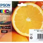 C13T33374011 EPSON 33 XP Inkt (5) cmyk pbk 250bk/200pbk/3x300cmypagina's