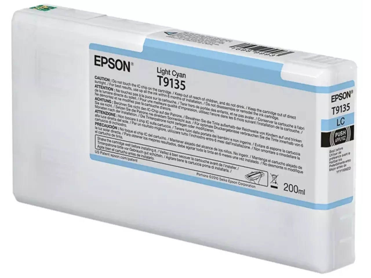 170015441441.webp C13T913500 EPSON T9135 SC Inkt lichtcyaan 200ml - Afbeelding 1