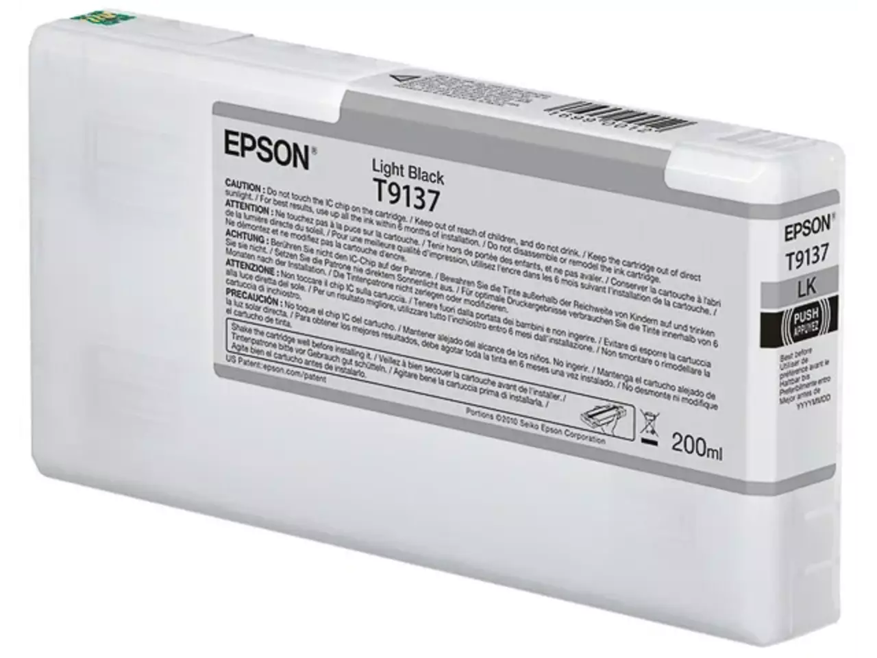 170015441443.webp C13T913700 EPSON T9137 SC Inkt lichtzwart 200ml - Afbeelding 1
