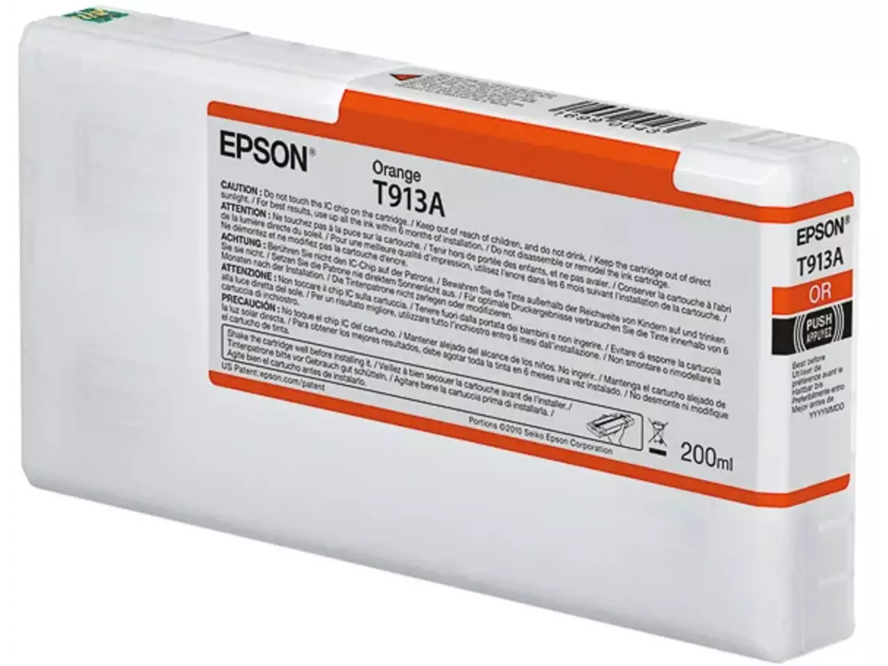 170015441446.webp C13T913A00 EPSON T913A SC Inkt oranje 200ml - Afbeelding 1