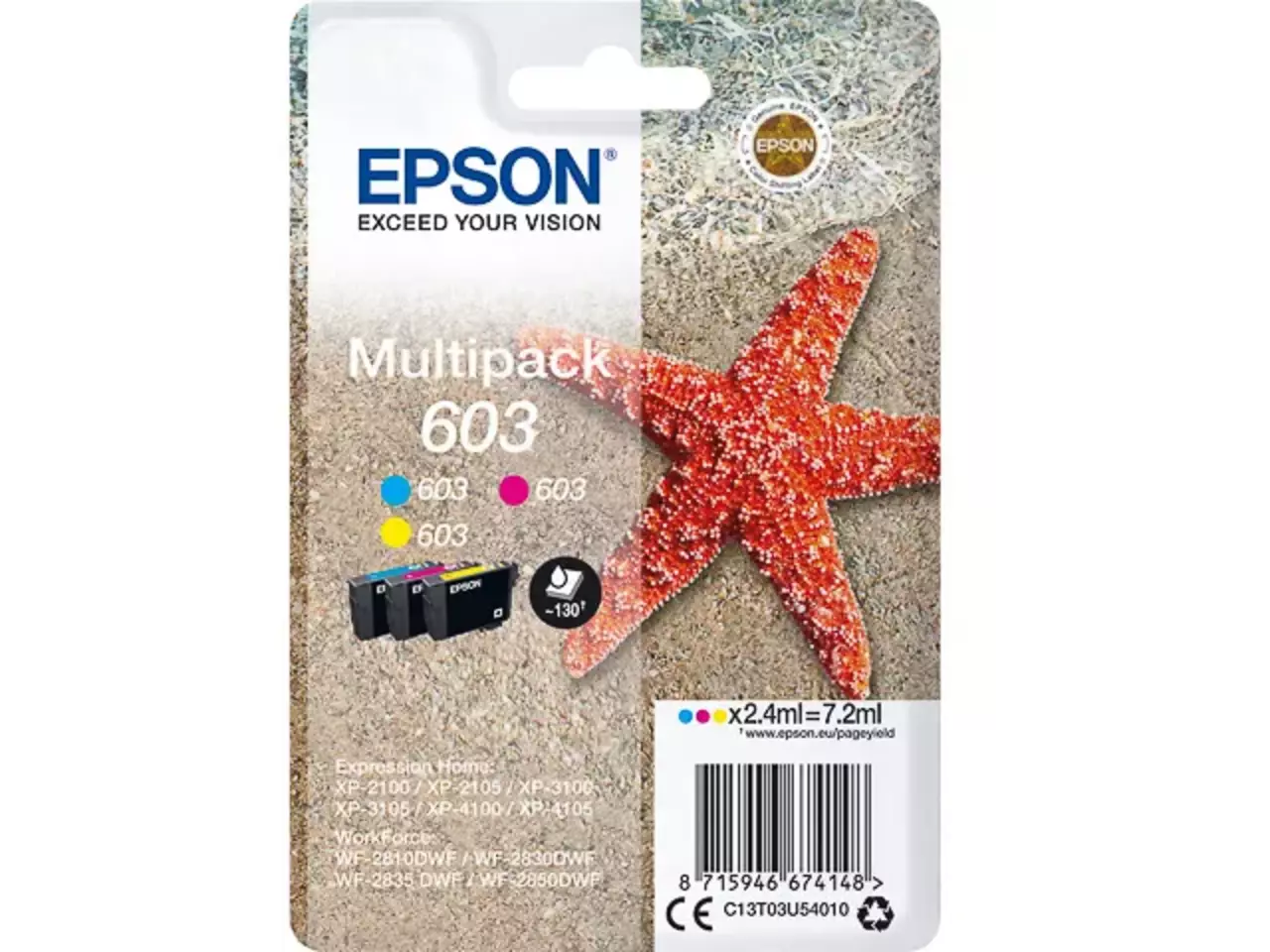 170015441533.webp C13T03U54010 EPSON 603 XP Inkt (3) cmy ST 3x2,4 ml - Afbeelding 1