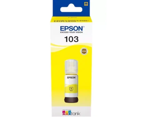 De Epson 103 EcoTank inktfles geel zorgt voor heldere, levendige afdrukken en is compatibel met diverse Epson EcoTank-printers. Dankzij de