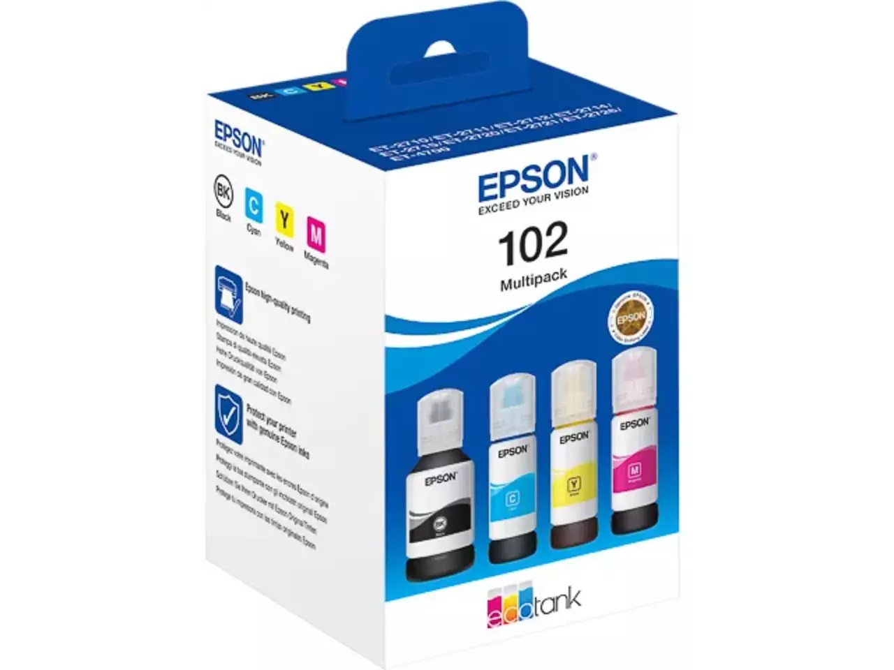 170015441618.webp C13T03R640 EPSON ET102 EcoTank Inkt (4) cmyk 25.500pagina's 1x127/3x70 ml - Afbeelding 1