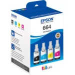 C13T664640 EPSON ET664 EcoTank Inkt (4) cmyk 25.000pagina's 4x70 ml