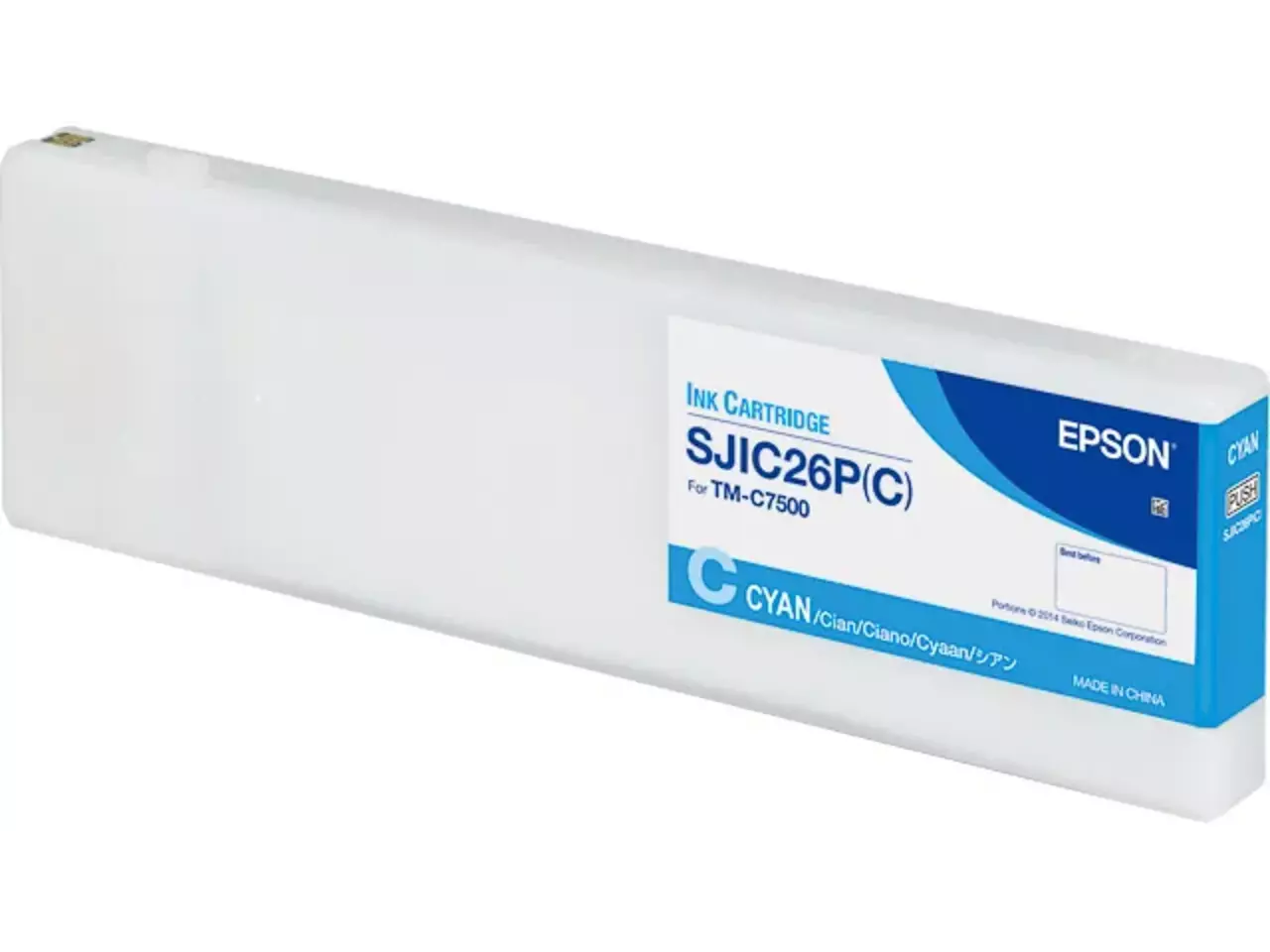 170015441646.webp C33S020619 EPSON SJIC26PC TM Inkt cyaan 294,3ml - Afbeelding 1