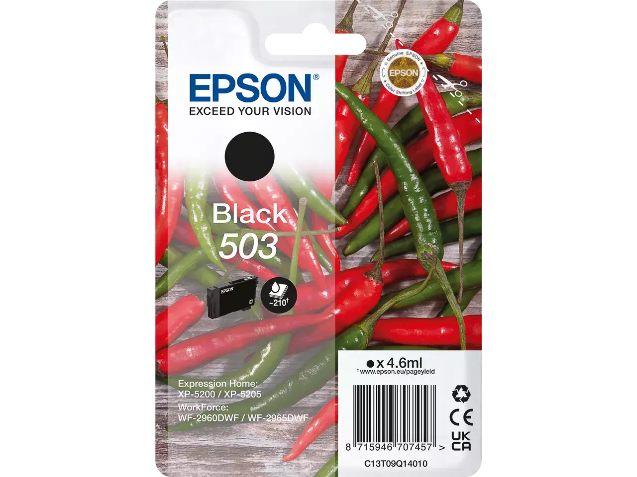 170015441752.webp C13T09Q14010 EPSON 503 XP Inkt zwart ST 210pagina's 4,6ml - Afbeelding 1