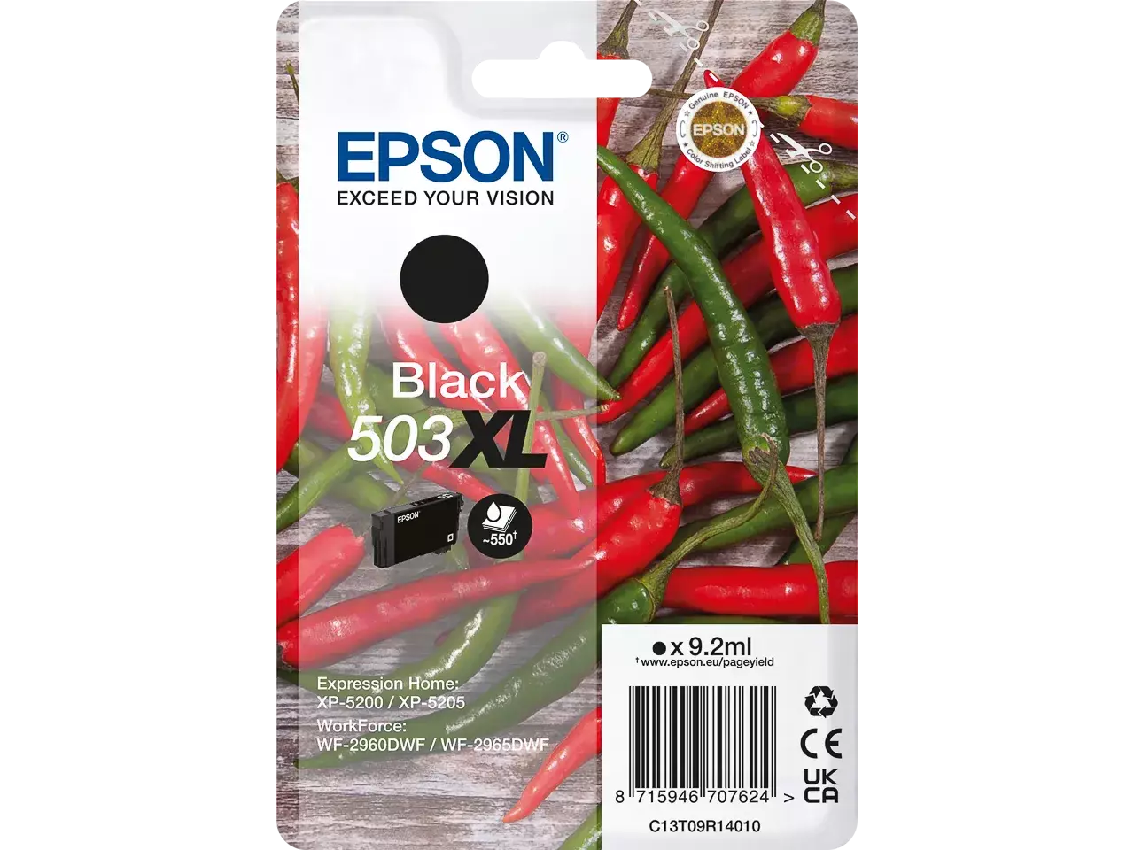 170015441756.webp C13T09R14010 EPSON 503XL XP Inkt zwart HC 550pagina's 9,2ml - Afbeelding 1