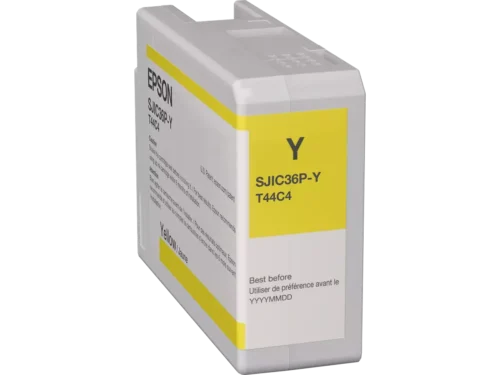 De Epson SJIC36P(Y) is een gele inktcartridge van 80 ml, speciaal geschikt voor diverse EPSON ColorWorks labelprinters. Deze cartridge levert