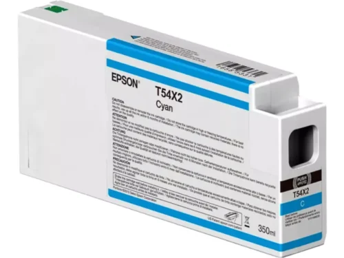 Epson T54X200 is een cyaan inktcartridge in enkele verpakking met een inhoud van 350 ml, speciaal voor diverse EPSON SureColor