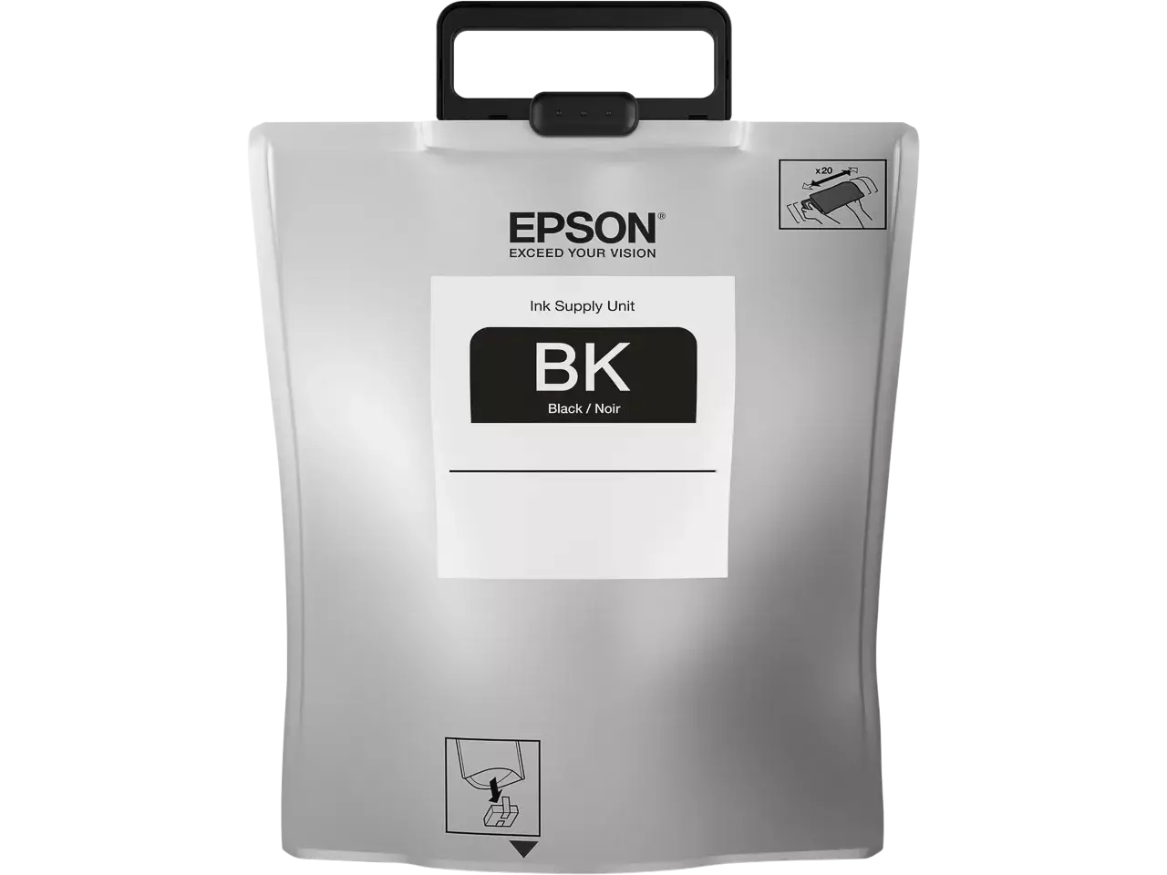 170015441865.webp C13T97410N EPSON T9741 WF PRO Inkt zwart XXL 1520,5ml - Afbeelding 1