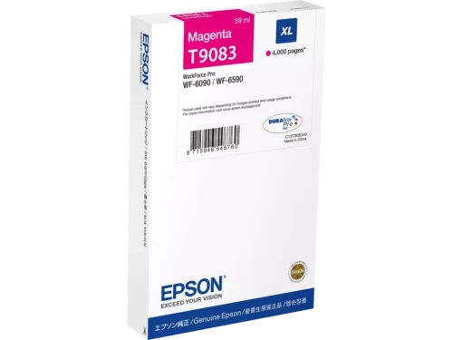 De Epson C13T90834N magenta inktcartridge is een high yield cartridge die tot 4000 pagina’s levert en ideaal is voor professioneel