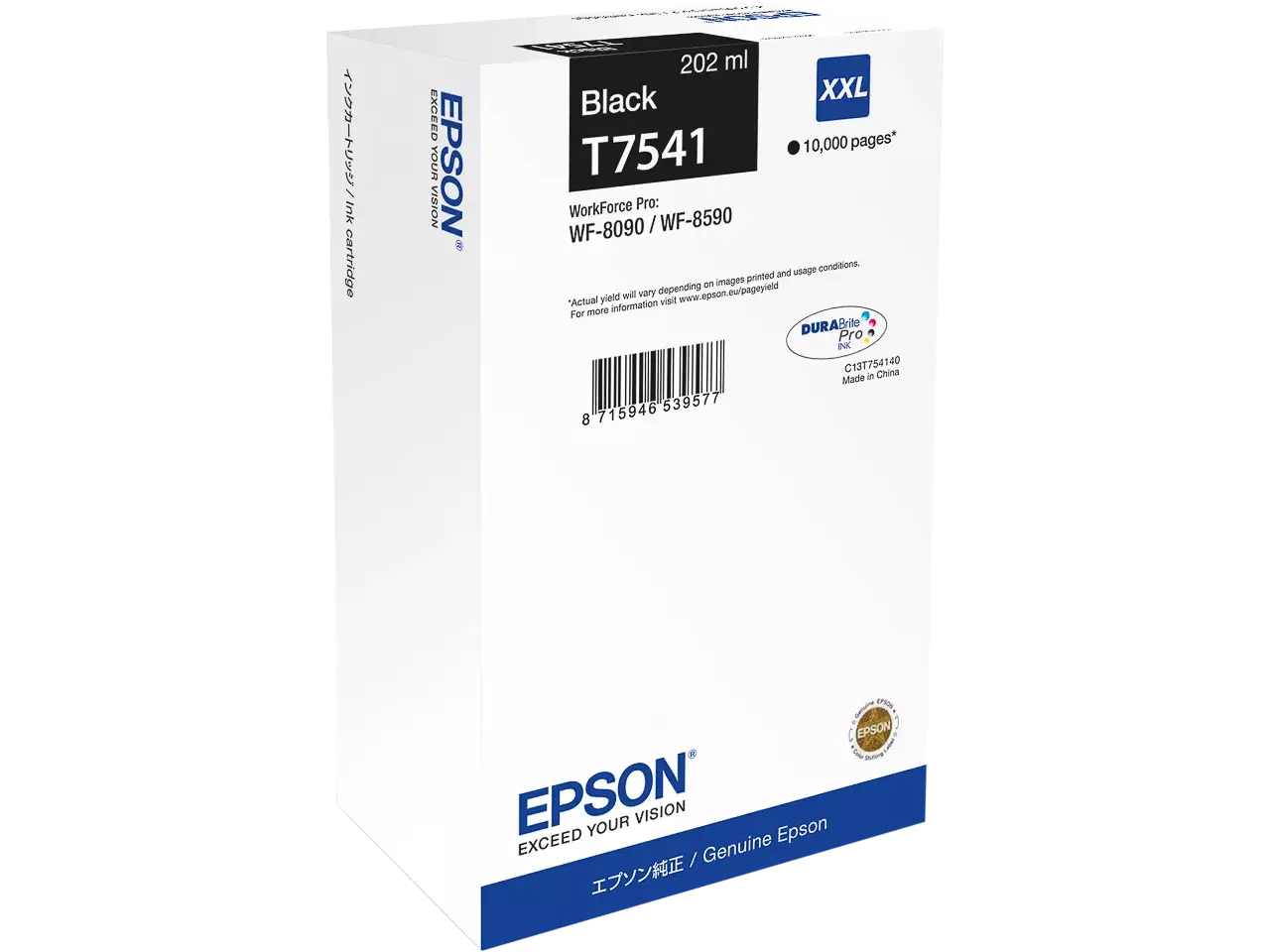 170015441897.webp C13T75414N EPSON T7541 WF Inkt zwart EHC 10.000pagina's 202ml - Afbeelding 1
