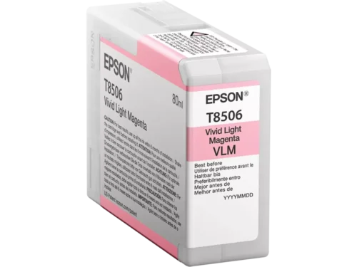 De Epson C13T85060N is een originele magenta inktcartridge in enkele verpakking met 80 ml inhoud, speciaal geschikt voor de EPSON