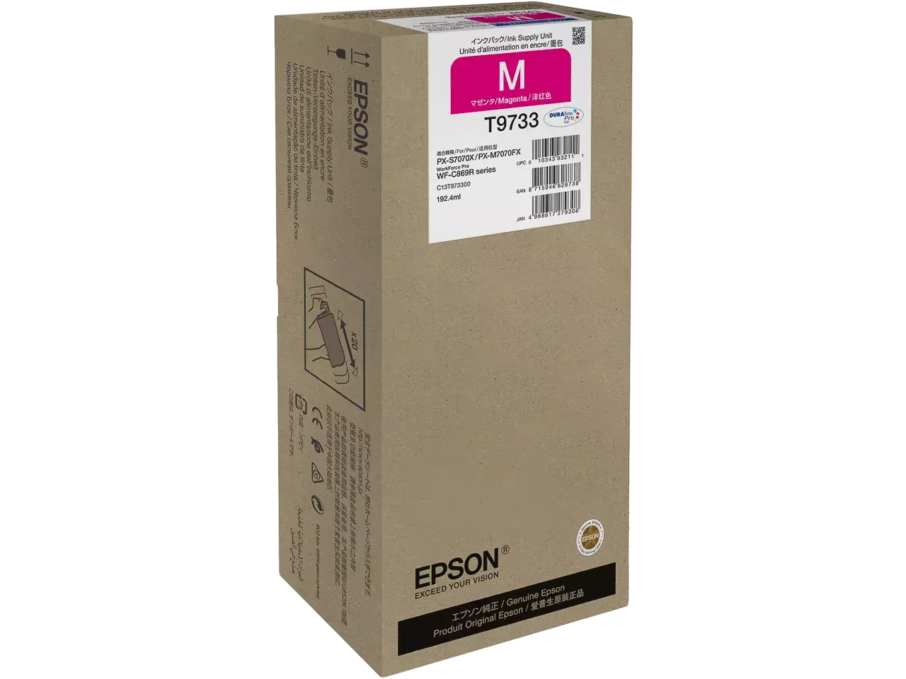 170015441909.webp C13T97330N EPSON Cartr. XL WF PRO Inkt magenta 22.000pagina's 192ml - Afbeelding 1