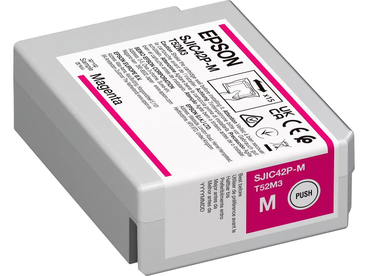 170015441912.webp C13T52M340 EPSON SJIC42PM CW Inkt magenta 50ml - Afbeelding 1