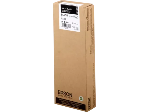 De Epson C13T59180N is een zwarte inktcartridge van 700 ml in enkele verpakking, geschikt voor diverse EPSON Ink-Jet PROOFER- en