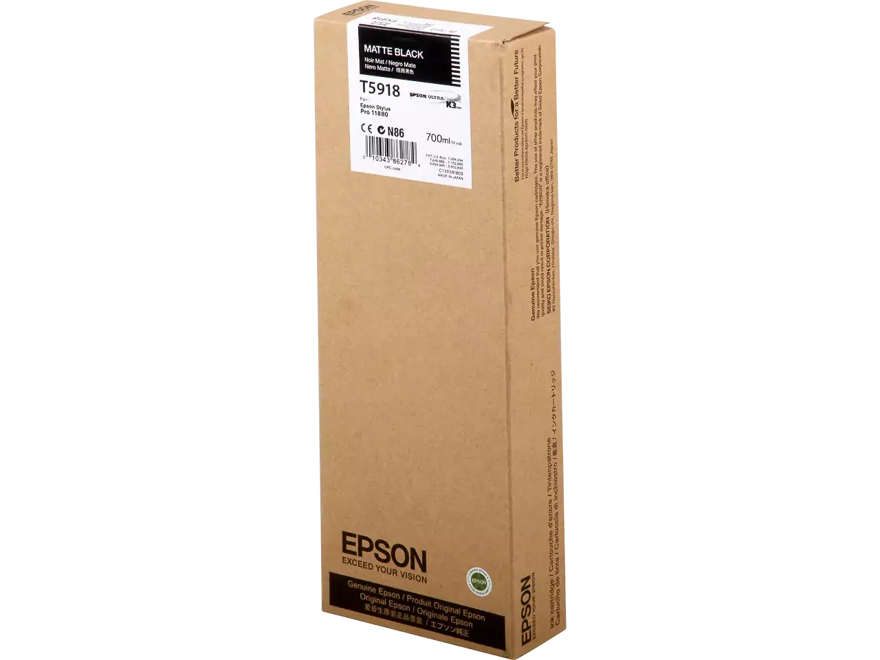 170015441915.webp C13T59180N EPSON T5918 ST PRO Inkt mat zwart 700ml - Afbeelding 1