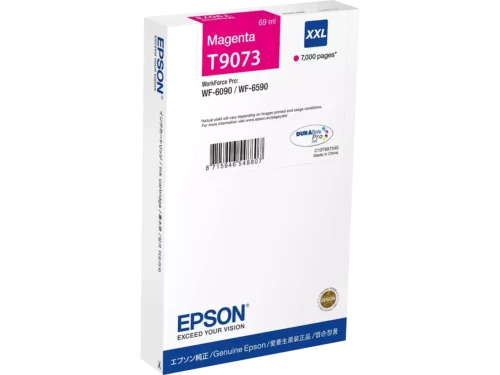 De Epson C13T90734N magenta inktcartridge levert met zijn XL-capaciteit tot 7000 pagina’s aan scherpe, heldere afdrukken. Dankzij de 69 ml