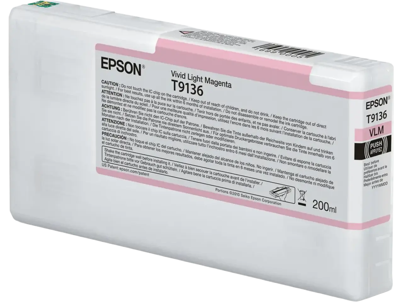 170015441927.webp C13T91360N EPSON T9136 SC Inkt licht mag vivid 200ml - Afbeelding 1