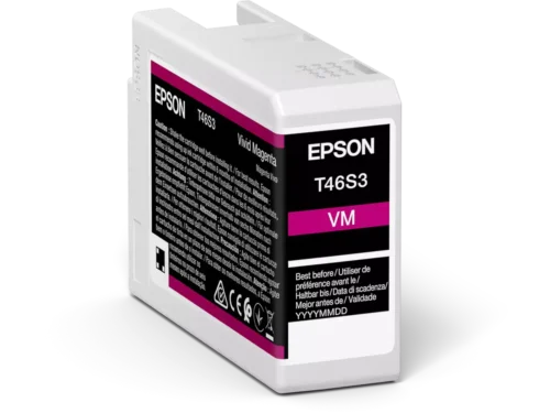 Epson UltraChrome Pro10 magenta inktcartridge biedt betrouwbare afdrukkwaliteit met normaal rendement en is speciaal geschikt voor de EPSON SureColor SC-P700.