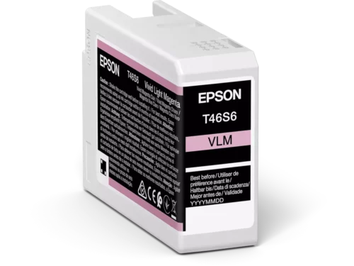 De Epson UltraChrome Pro10 inktcartridge levert heldere, duurzame afdrukken met pigmentgebaseerde zwarte inkt en magenta in een normaal rendement. Deze