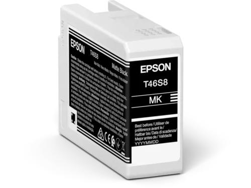 De Epson UltraChrome Pro10 inktcartridge biedt betrouwbare afdrukkwaliteit met zwart pigment en een inhoud van 25 ml, speciaal ontworpen voor