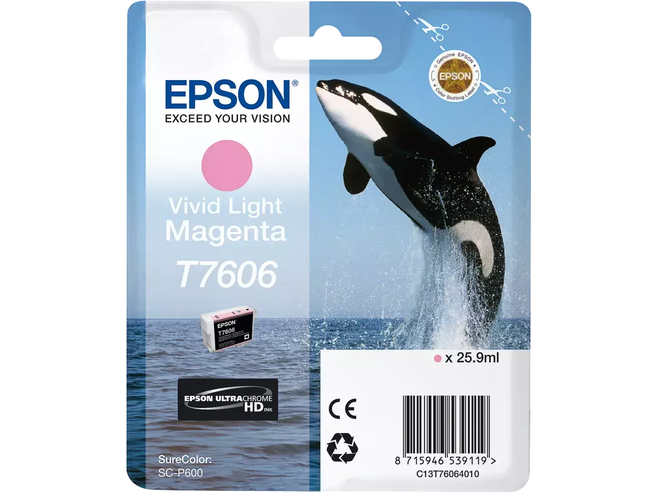 170015441959.webp C13T76064N10 EPSON T7606 SC Inkt licht mag vivid 2800pagina's 25,9ml - Afbeelding 1