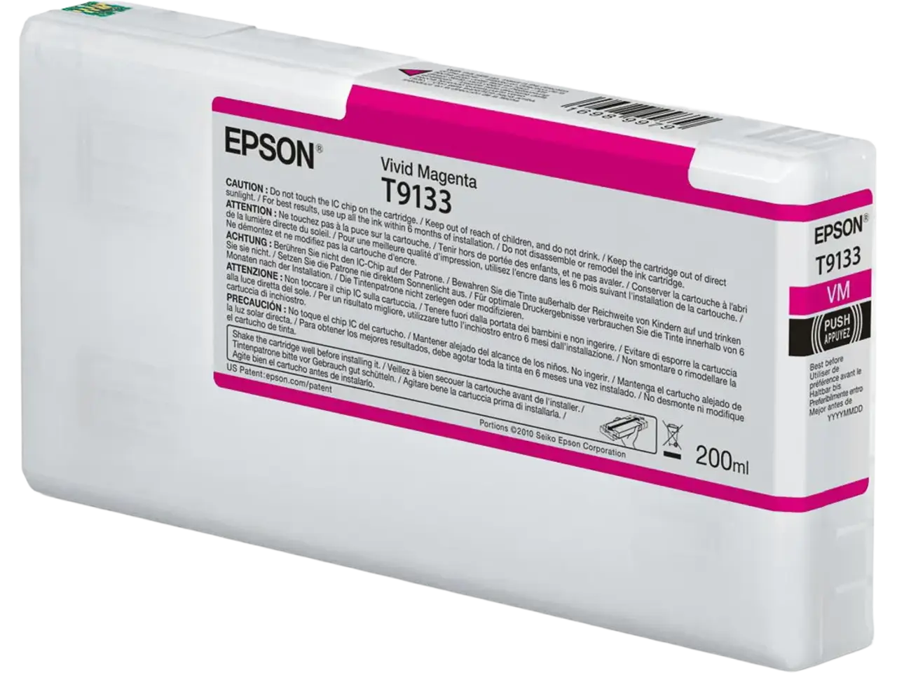170015441980.webp C13T91330N EPSON T9133 SC Inkt magenta vivid 200ml - Afbeelding 1