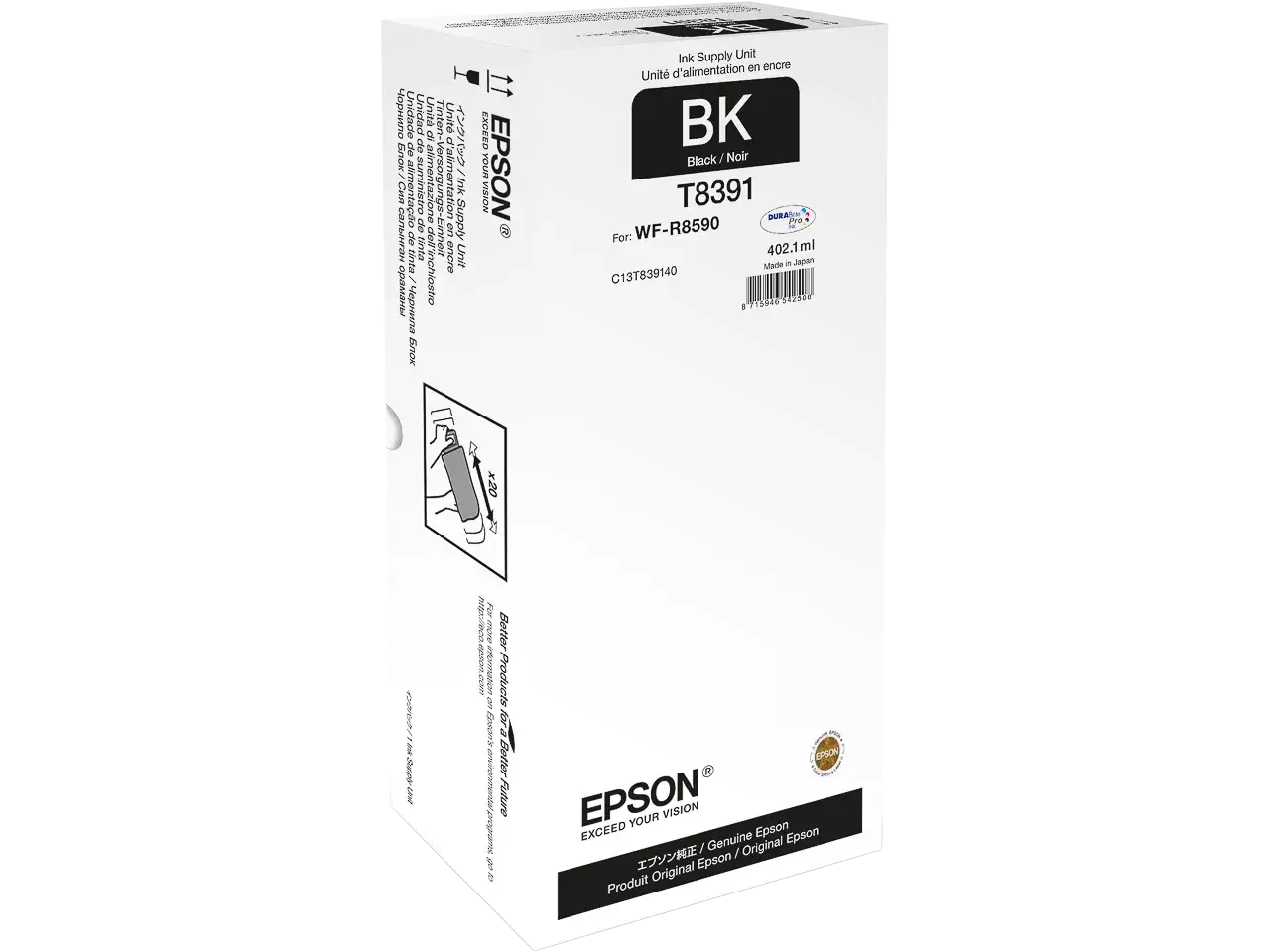 170015441996.webp C13T83914N EPSON T8391 WF Inkt zwart XL 20.000pagina's - Afbeelding 1