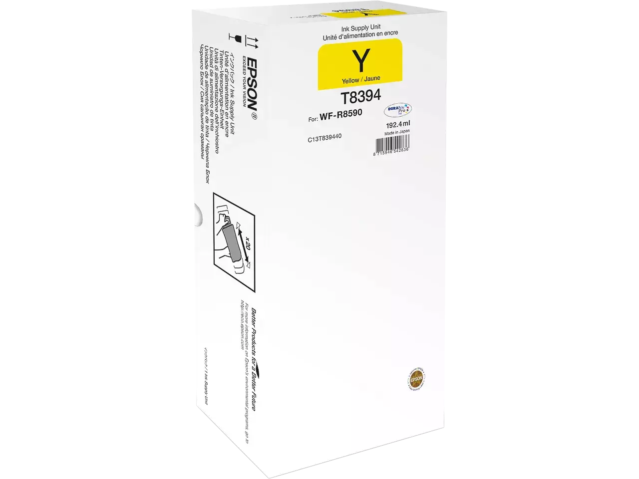 170015441999.webp C13T83944N EPSON T8394 WF Inkt geel XL 20.000pagina's - Afbeelding 1