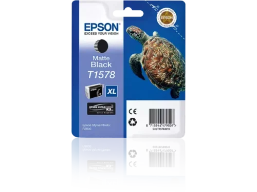 De Epson T1578 is een high-yield zwarte inkjetcartridge met 25,9 ml inkt, ideaal voor scherpe afdrukken en langdurig gebruik. Dankzij
