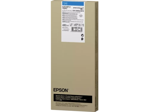 De Epson SJIC48P-C is een inkjetcartridge met normaal rendement en een inhoud van 480 ml cyaan inkt, ideaal voor wie