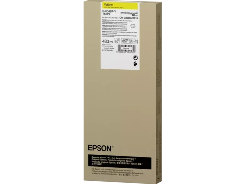 De Epson SJIC48P-Y is een inkjetcartridge met normaal rendement en 480 ml gele inkt, ideaal voor consistente en betrouwbare afdrukresultaten.
