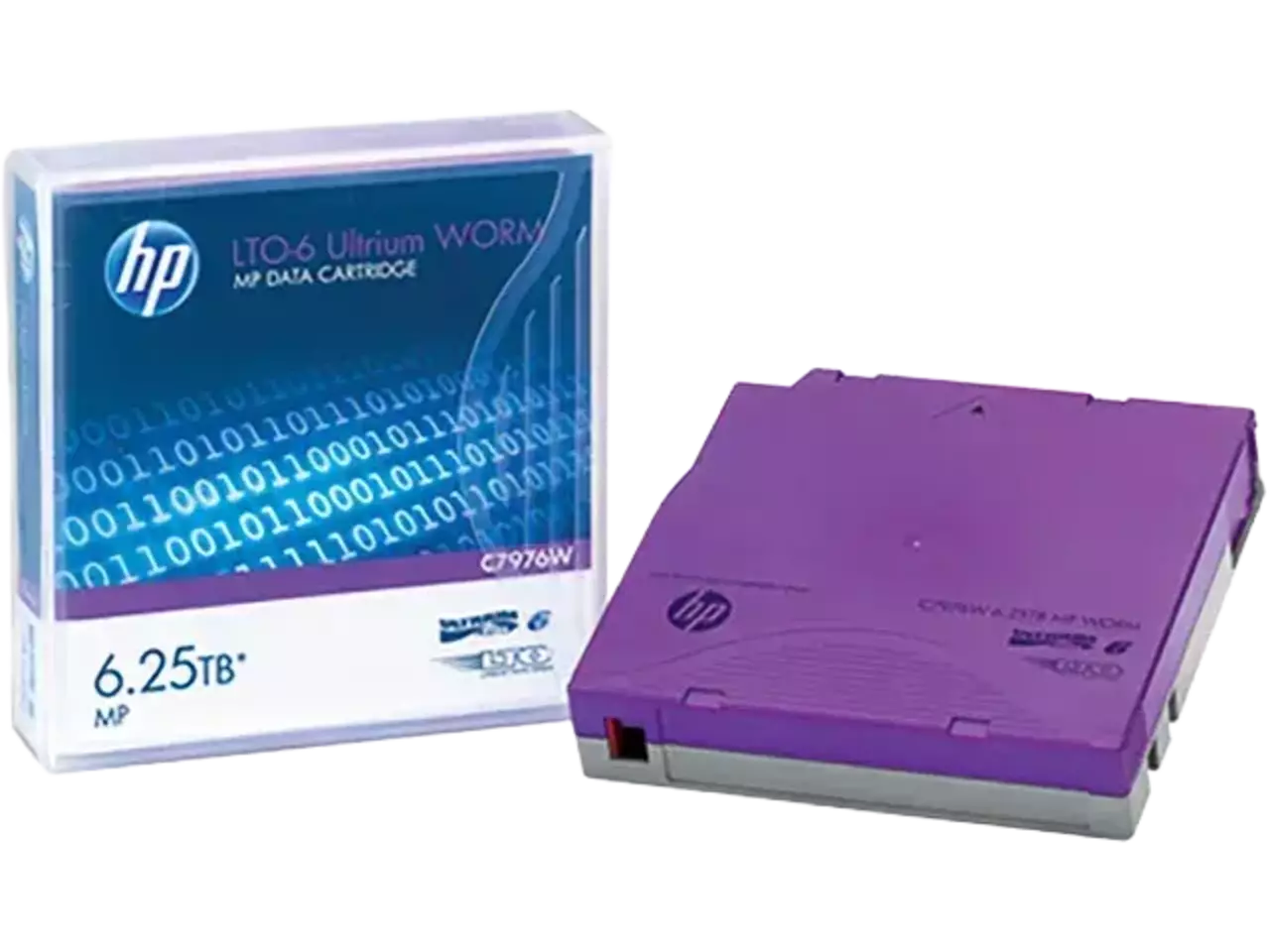 HP LTO6 2.5/5.25TB MP WORM C7976W DC Ultrium 6 HP LTO6 2.5/5.25TB MP WORM C7976W DC Ultrium 6, Voor Printer: Geen Printers