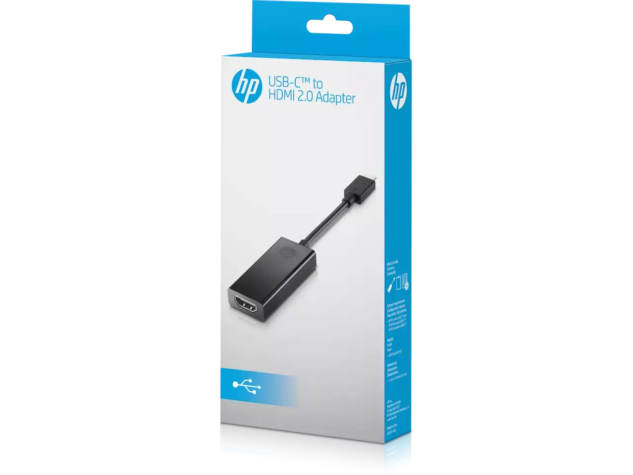 415025440017.webp 1WC36AA HP Video-adapter HDMI USB-C zwart 24pin - Afbeelding 1