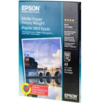 C13S041261 EPSON Papier A3 (297x420mm) 50vel wit 167gr mat zwaar
