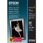 C13S041944 EPSON Fotopapier 13x18cm 50 vel wit ultra 300gr Hoogglans