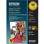 C13S400044 EPSON Fotopapier (2) 10x15cm 2x20vel wit 183gr glossy