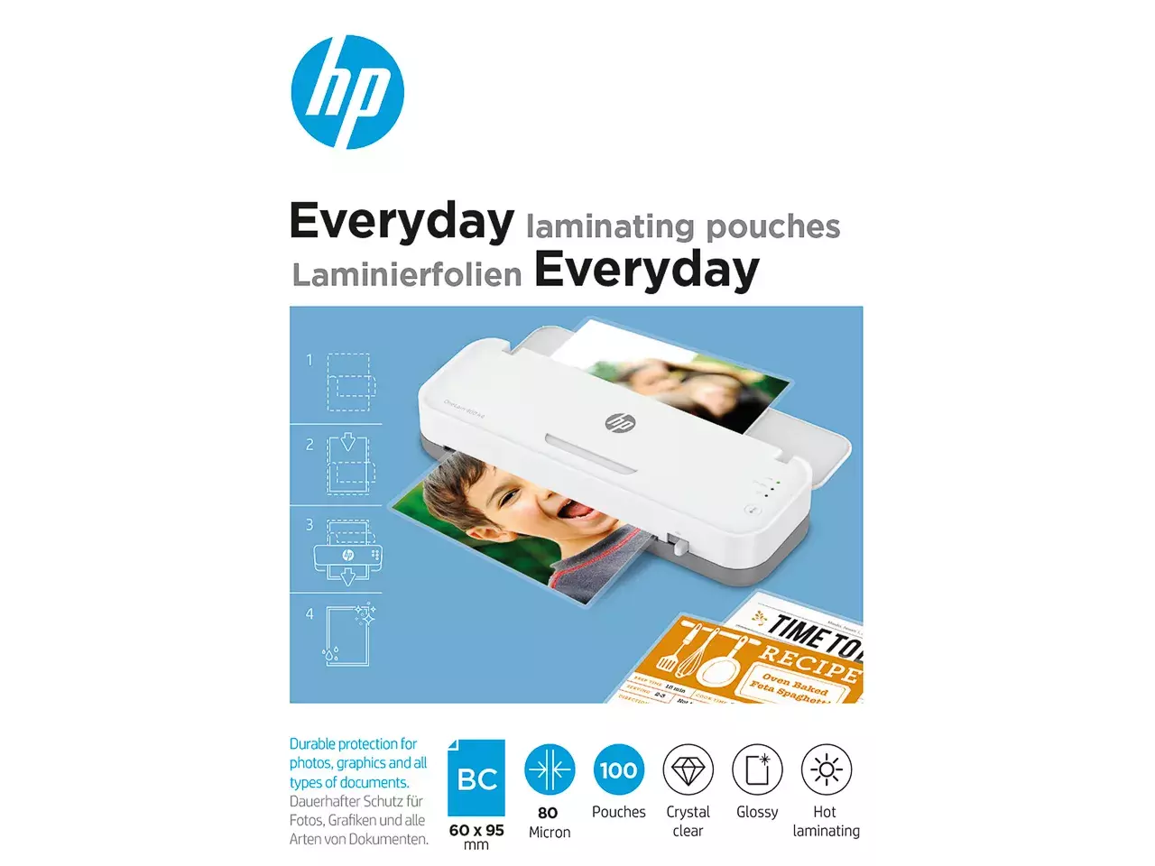 908025440019.webp 9157 HP Everybody Lamineerhoezen (100) 80mic glossy Visitekaartjes 60x95mm - Afbeelding 1