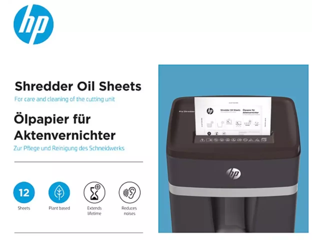 912025440009.webp HP SHREDDER OIL-SHEETS A5 9133 12sheets - Afbeelding 1