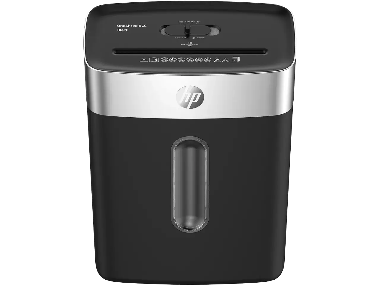 912025440019.webp 2826 HP Oneshred 8CC Shredder 5x18mm partikel 8 vellen P-4 zwart - Afbeelding 1
